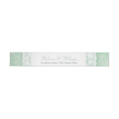 Mint green lace bruiloft aankondiging sticker adreslabel wikkel (Individueel)