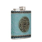 Mint Green Lace met Keltische Knot Flask Heupfles (Rechts)