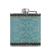Mint Green Lace met Keltische Knot Flask Heupfles (Achterkant)