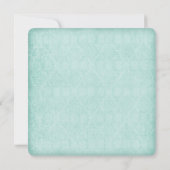 mint green lace Wedding Vow Renewal Kaart (Achterkant)