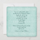 mint green lace Wedding Vow Renewal Kaart (Voorkant)
