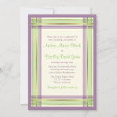 Mint Green Lavender Pset Wedding Invitation Kaart (Voorkant)