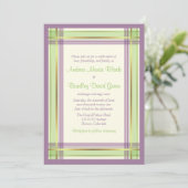 Mint Green Lavender Pset Wedding Invitation Kaart (Staand voorkant)