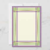 Mint Green Lavender Pset Wedding Invitation Kaart (Achterkant)