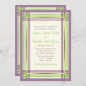 Mint Green Lavender Pset Wedding Invitation Kaart (Voorkant / Achterkant)