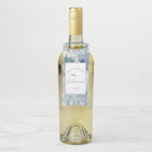 Mint Green & Lavender Waterverf Floral Bridesmaid Flessenhanger (Op fles)