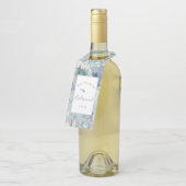 Mint Green & Lavender Waterverf Floral Bridesmaid Flessenhanger (Schuin)