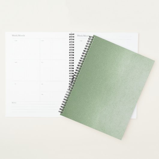 Mint Green Leather Planner (Display)