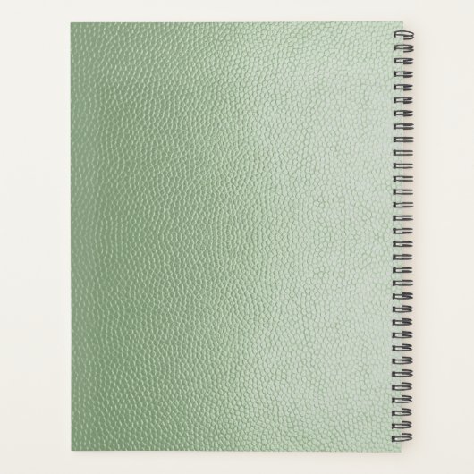 Mint Green Leather Planner (Achterkant)