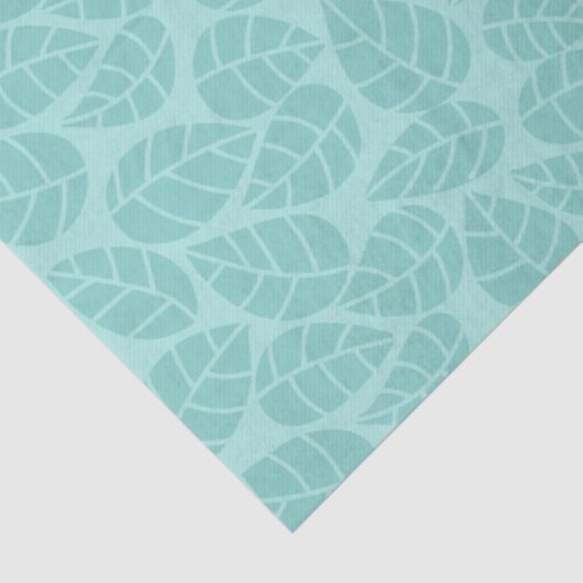 Mint Green Leaves  Pattered Tissuepapier (Detail)