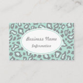 Mint Green Leopard Visitekaartjes (Voorkant)