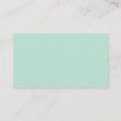 Mint Green Lijst Wedding Online RSVP-kaart Informatiekaartje (Achterkant)