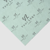 Mint Green Logo patroon Business Brand Packaging Tissuepapier (Detail)