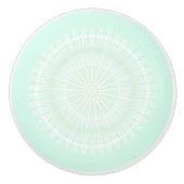 Mint Green Mandala Pastel Modern Keramische Knop (Voorkant)