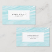 Mint Green Marble Swirl Pattern Visitekaartje (Voorkant / Achterkant)