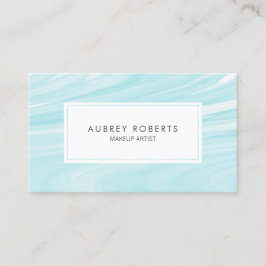 Mint Green Marble Swirl Pattern Visitekaartje