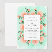 Mint Green Marvelous Spring Wedding Kaart (Voorkant / Achterkant)