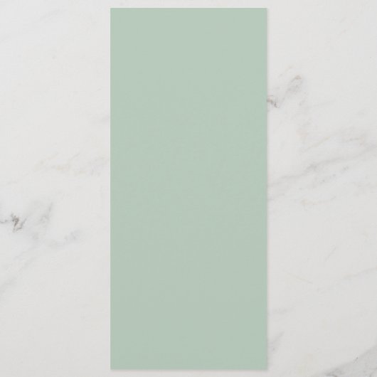 Mint Green Mason Jars Wedding Menu Kaart (Achterkant)