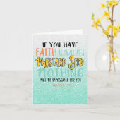 Mint Green Matthew 17:20 Mustard Seed Kaart (Gele Bloem)