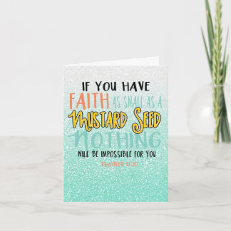 Mint Green Matthew 17:20 Mustard Seed Kaart