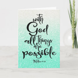 Mint Green Matthew 19:26 Alles is mogelijk Kaart