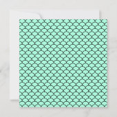 Mint green Mermaid stork baby shower nodig Kaart (Achterkant)
