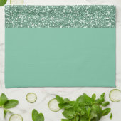 Mint Green met faux glitter Theedoek (Gevouwen)