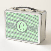 Mint Green met Gray Polka Dots-Monogram STaylor (Voorkant)