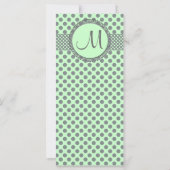 Mint Green met Gray Polka Dots-Monogram STaylor (Achterkant)