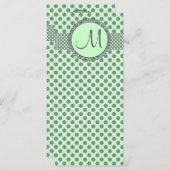 Mint Green met Gray Polka Dots-Monogram STaylor (Voorkant / Achterkant)