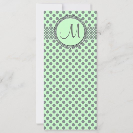 Mint Green met Gray Polka Dots-Monogram STaylor (Voorkant)
