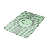 Mint Green met Gray Polka Dots-Monogram STaylor Badmat (Gekanteld)