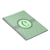 Mint Green met Gray Polka Dots-Monogram STaylor Notitieboek (Rechterzijde)