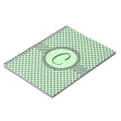 Mint Green met Gray Polka Dots-Monogram STaylor Notitieboek (Linkerzijde)