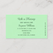 Mint Green met prachtige hartslag en monogram Cute Visitekaartje (Achterkant)