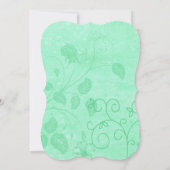 Mint Green Minimalist Greenery Victoriaans Elegant Kaart (Achterkant)