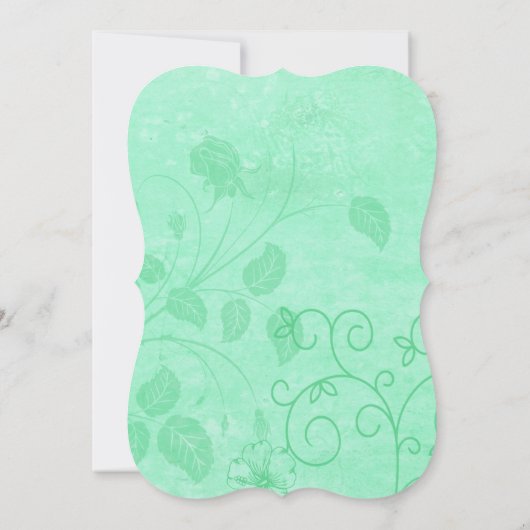 Mint Green Minimalist Greenery Victoriaans Elegant Kaart (Achterkant)