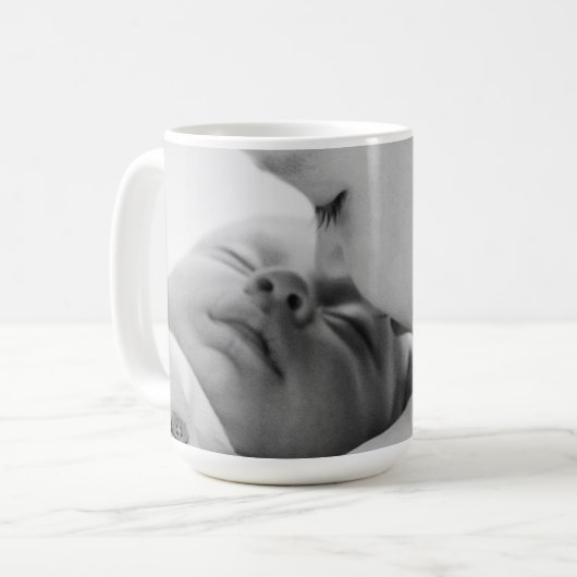 Mint Green Minimalist Photo Coffee Mu Koffiemok (Voorkant links)