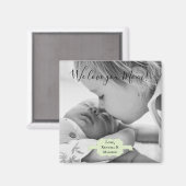 Mint Green Minimalist Photo Moederdag Magnet (Voorkant / Achterkant)