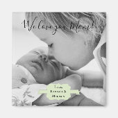 Mint Green Minimalist Photo Moederdag Magnet (Voorkant)