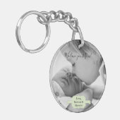 Mint Green Minimalist Photo Moederdag Sleutelhange Sleutelhanger (Voorkant Links)