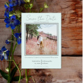 Mint Green Minimalist Photo Save the Date