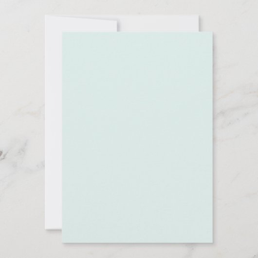 Mint Green Minimalist Photo Save the Date (Achterkant)