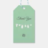 Mint Green Minimalistisch Genderneutraal Baby show Cadeaulabel (Voorkant)