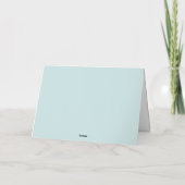 Mint Green minimalistisch hart Baby shower Bedankkaart (Achterkant)