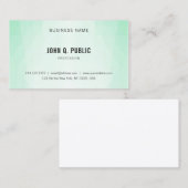 Mint Green Modern Elegant Minimalist Sjabloon Visitekaartje (Voorkant / Achterkant)