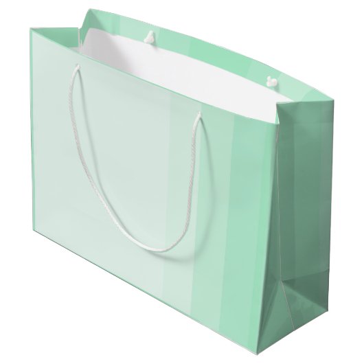 Mint Green Modern Elegant Sjabloon Trendy Groot Cadeauzakje (Achterkant Gekanteld)