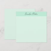 Mint Green Modern Handgeschreven de Sjabloon van h (Voorkant / Achterkant)