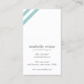 Mint Green Modern Hart en wervelingen Visitekaartje (Achterkant)