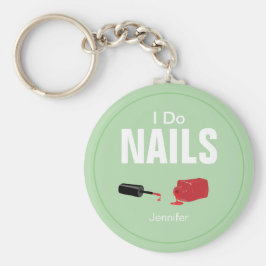 Mint Green Modern I Do Nails Nail Technicia Sleutelhanger